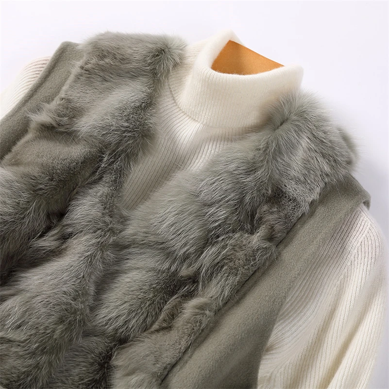 Aorice giacca invernale da donna in pelliccia di volpe Parka Coat Jacket 2020 New Female Lady gilet in pelliccia di volpe naturale cappotti giacche Z20139