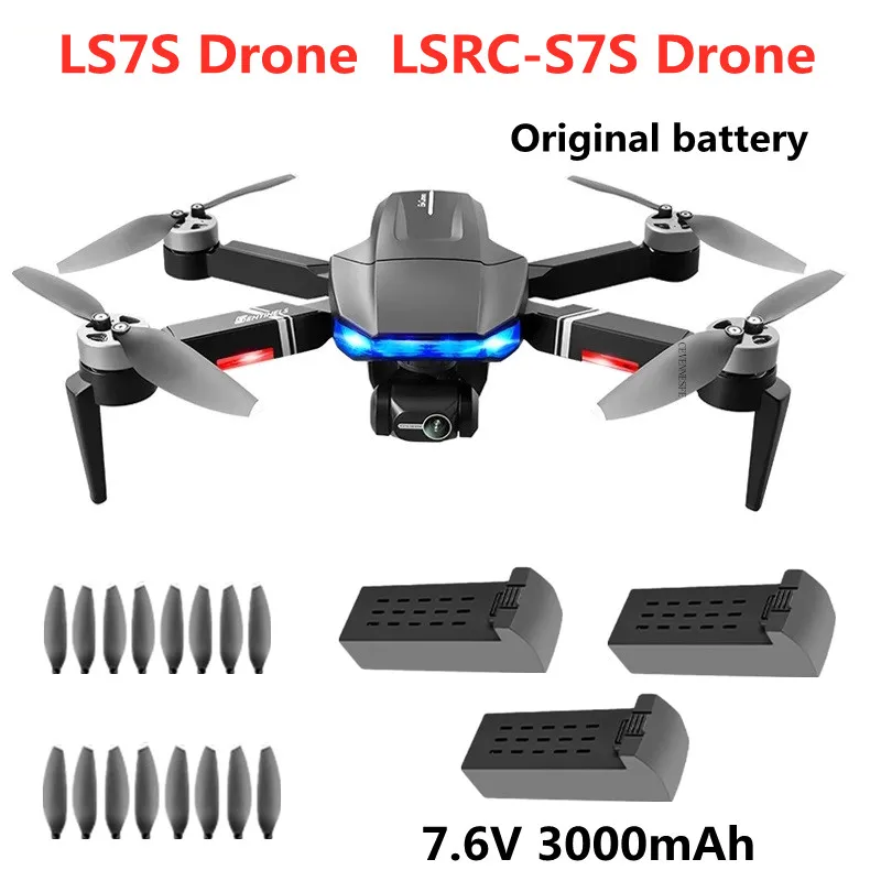 LS7S Drone Original Accessories 7.6V 3000mAh Battery/ Propeller Blade/ USB Line// For  LSRC-S7S Drons spare parts