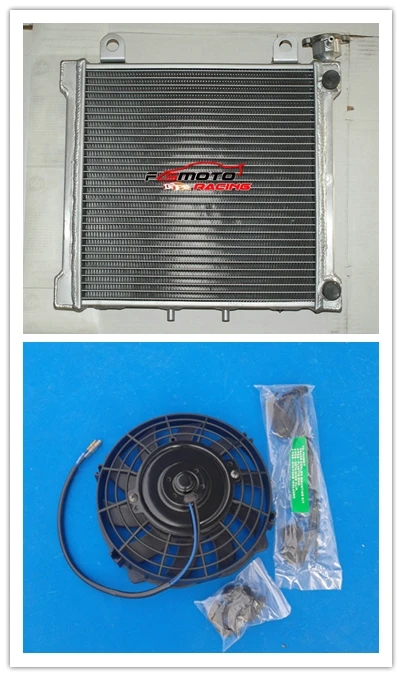 Aluminum Radiator + Fan For Can Am Bombardier DS650 DS 650 DS650X Baja 2000-2007 07 06 05 04 03 02 01 00