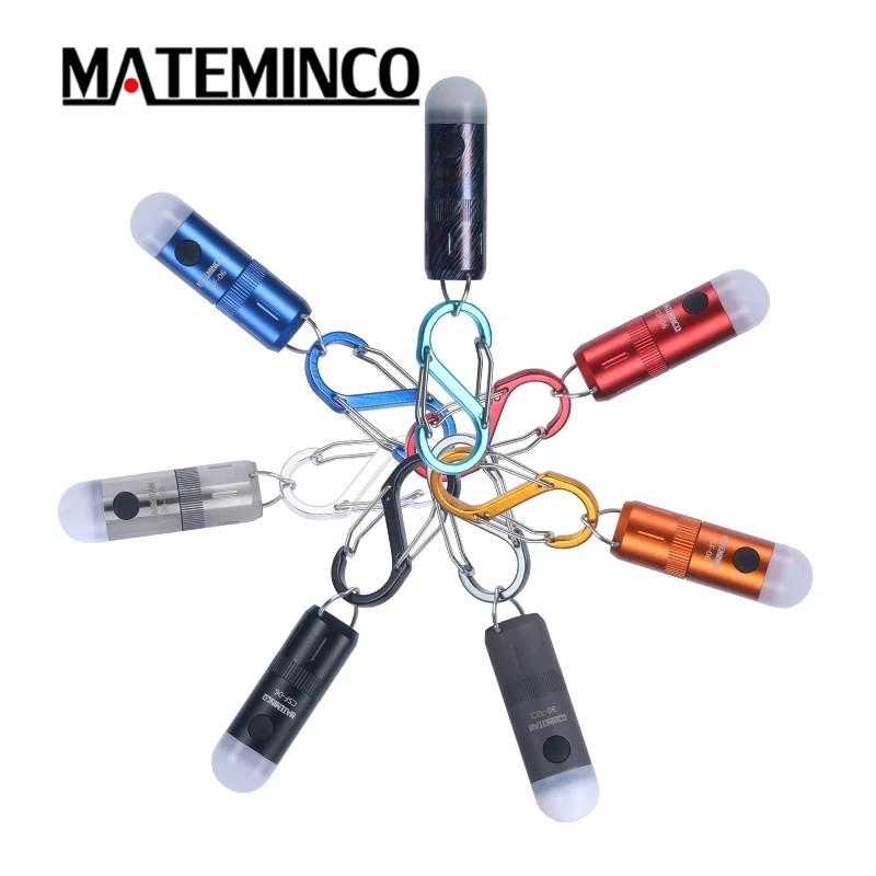 MATEMINCO CSF06 Keychain light Max Output 350 Lumens Type-C USB Rechargeable Flashlight Camping light