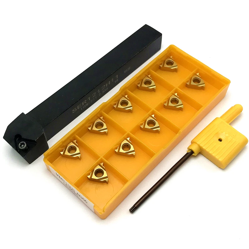 SER1010H11 SER1212H11 SER1616H11 External Thread Tool Holder +Carbide Thread Insert MMT11 AG60 AG55 Cutting Tool CNC Lathe Tools