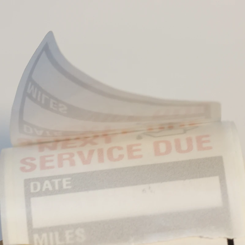 Auto Olie Onderhoud Herinnering Sticker Reparatie En Vervanging Autoruit Sticker Label Auto Sticker "Volgende Service Wijten"