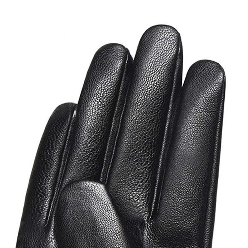 Gants de moto en velours et cuir pour hommes et femmes, 1 paire, Vintage, noir, chaud, équipement de protection pour cyclisme, hiver