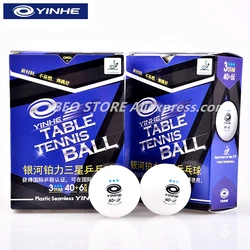 YINHE Galaxy 3-Star Seamless Table Tennis Balls Plastic 40+ ITTF Approved White Poly Ping Pong Balls