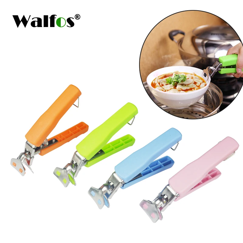 Walfos Kitchen Stainless Steel Exquisite Bowl Pot Pan Gripper Clip Hot Dish Plate Bowl Clip Retriever Tongs