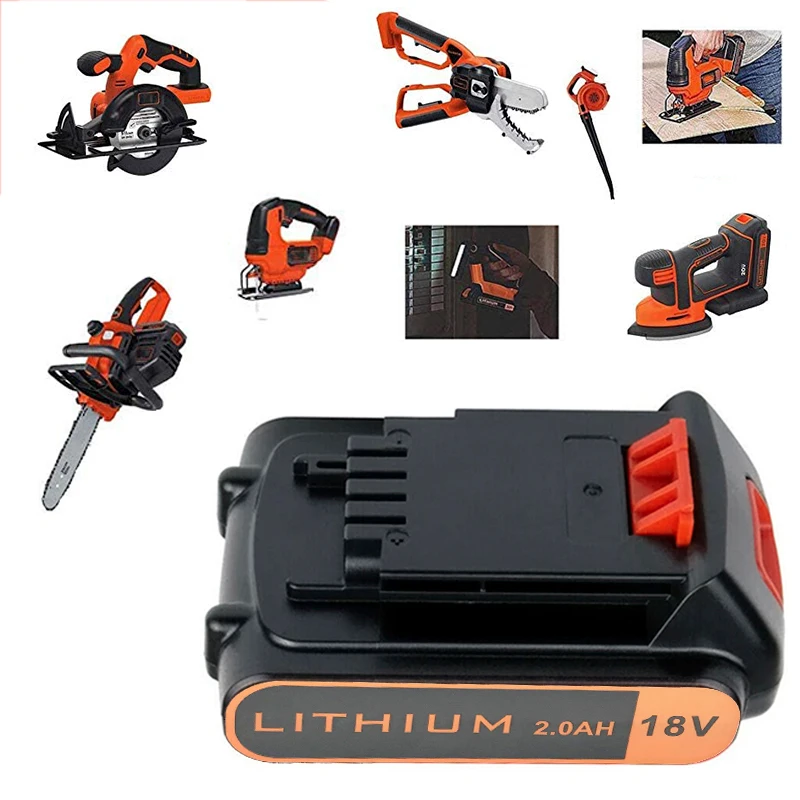 Imagem -04 - Black & Decker Bl2023 Substituir Ferramentas sem Fio Bateria de Reposição 2.0ah 4.0 18v Li-ion Lbx20 Lbxr20 Seguro Ferramentas sem Fio Peças