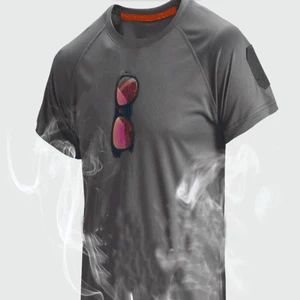 Men's fast drying sports t-shirt, t-shirt with neck, breathable, tactic, camping, trekking, walk, climbing, fast drying extractor, summer 8 Main Sales Tatica Shirt - №5