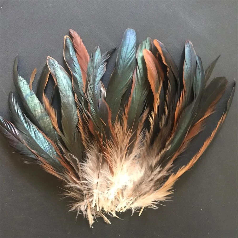 100pcs/lot Natural Rooster Chicken Feathers for Crafts Jewelry Earring Making 6-7\