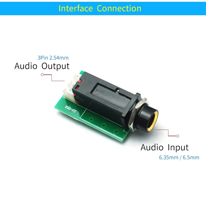 UNISIAN Audio signal adapter MIC 6.5mm 6.35 6.3 Microphone interface to 3pin 2.54mm terminal Conversion board for home amplifer