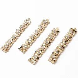 2PCS 18K gold plated long Sequin pendant Eardrop Charms DIY Earrings Jewelry Making Supplies Charms Handmade Components