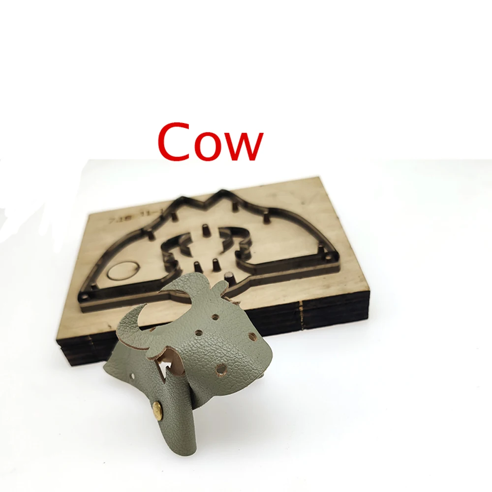 DIY leather craft Cow Tiger Rabbit Elephant Deer design decoration Die Cutting Knife Mold Metal Hollowed Punch Tool