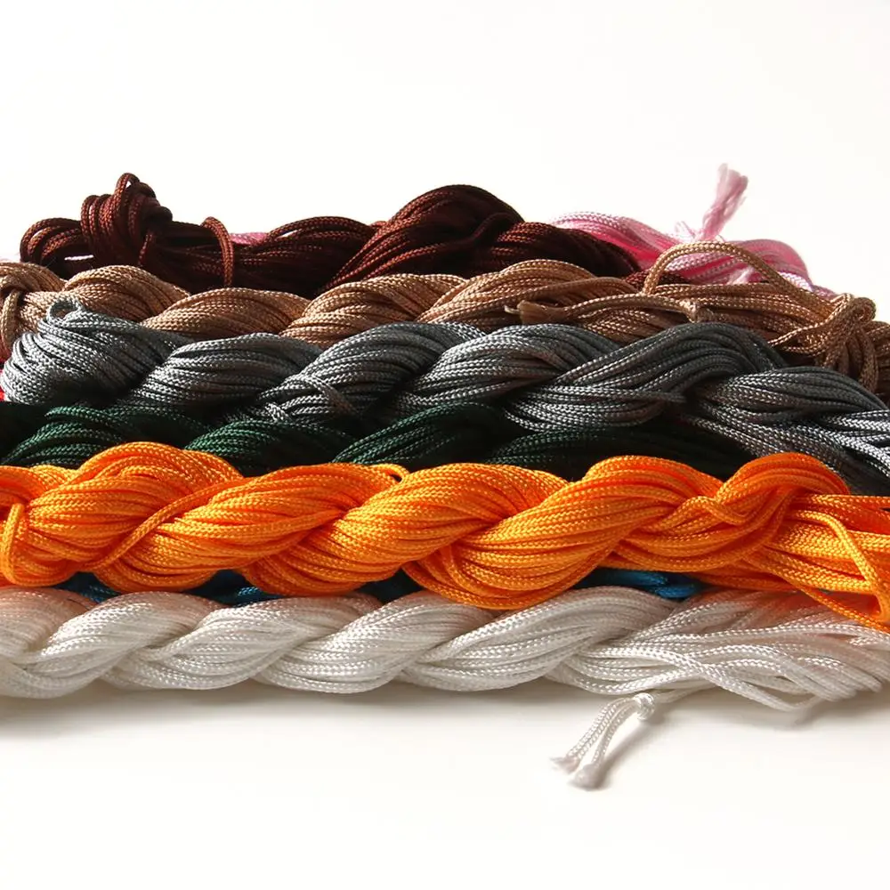 15 Colors Nylon Cord Thread Chinese Knot Macrame Rattai Braided String DIY for Jewelry Making Bracelet&Necklace 22M