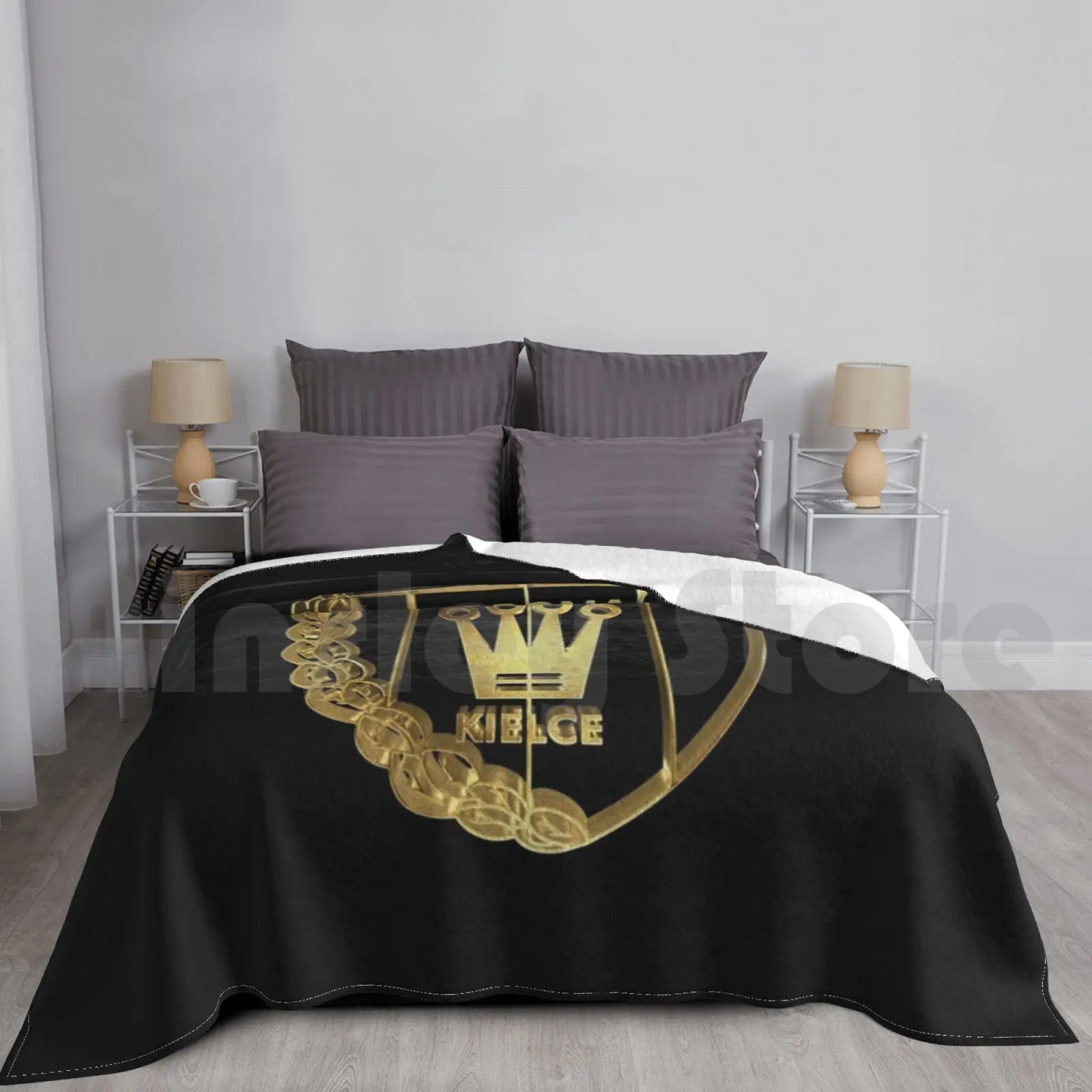 My Golden Kielce Football Korona Ultras Hooligans Poland Blanket For Sofa Bed Travel Polandgold Golden