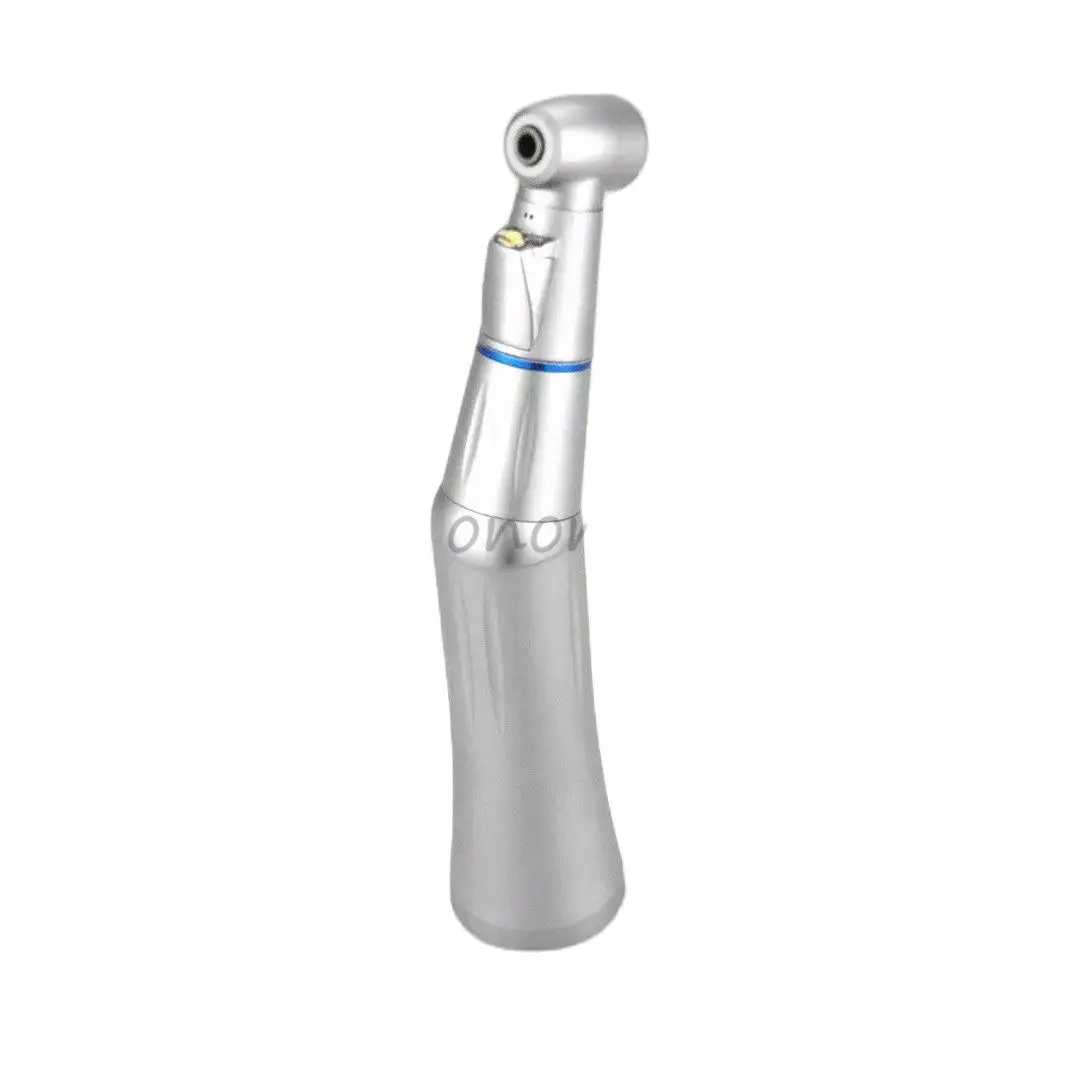 Dental Inner Water Spray 1:1 Low Speed Turbine E- generator Contra Angle Blue ring Low speed handpiece with LED