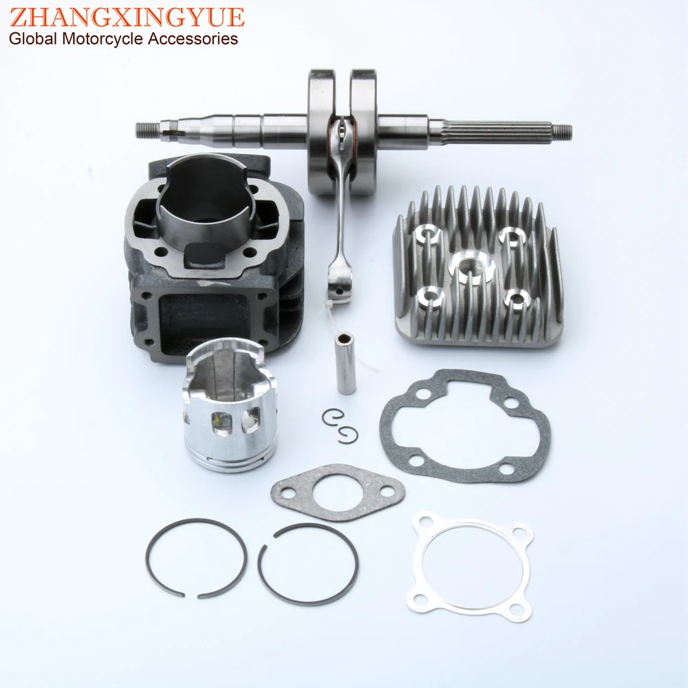 Scooter 70cc Big Bore Cylinder Kit & High Performance Crankshaft for Italjet Pista 2 Scoop 50cc AC 47mm / 10mm 2-Stroke