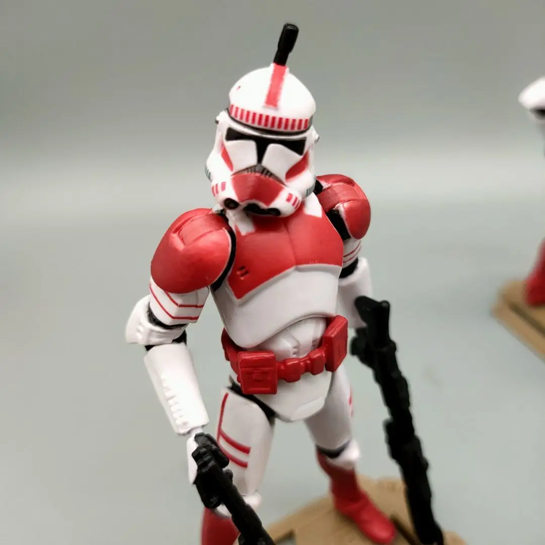 Star Wars Legacy Collection Shocker Trooper Clone Trooper rojo blanco 3,75 "figura de acción suelta