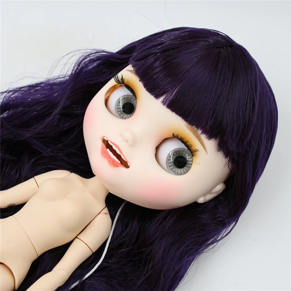 Blyth-カスタマイズされたビニールの関節人形1/6 bjd,24のおもちゃ,白い肌,フェイス,マット,女の子へのギフト,30cm