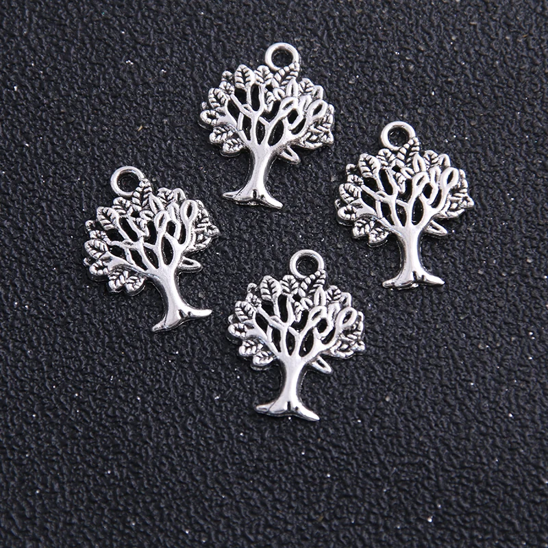 20pcs/lot Free Shipping New Antique   Charm Mini Tree Pendants Fit Jewelry Making 16*21mm