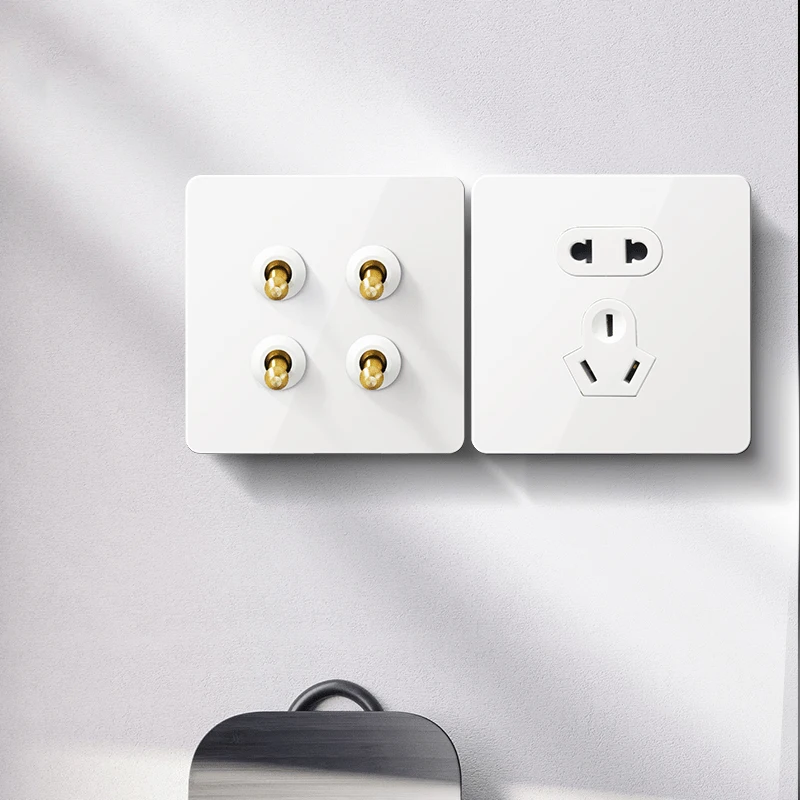 Avoir White Retro Toggle Switch Usb Wall Socket 1 2 3 4 Gang 2 Way Light Switches Stainless Steel Panel Electrical Outlets 220V