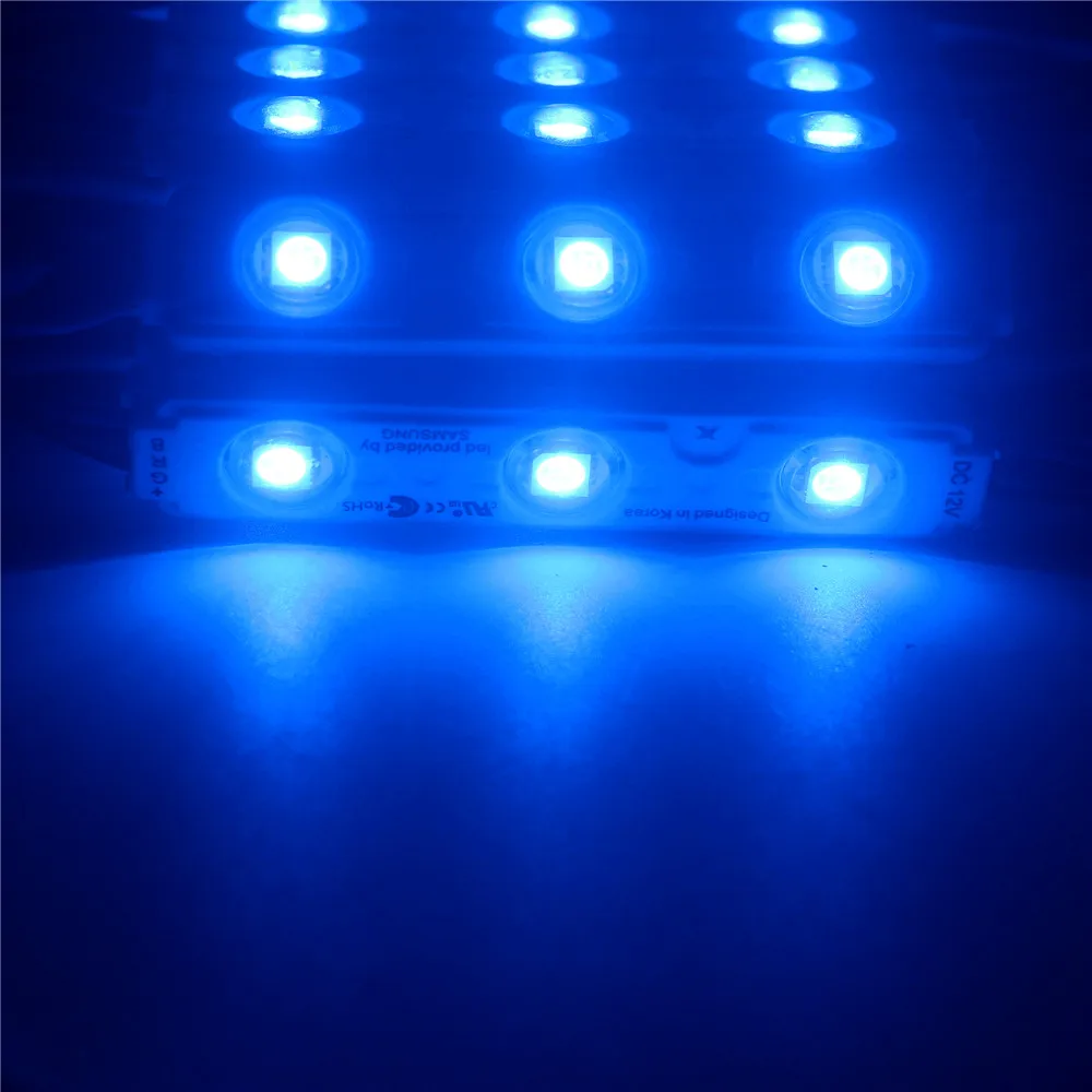 20Pcs/lot 0.5W/Chip Ultra Bright LED Module light RGB Strip Light Lamp SMD 5050 Bead Chip diy DC 12V Waterproof Module lighting