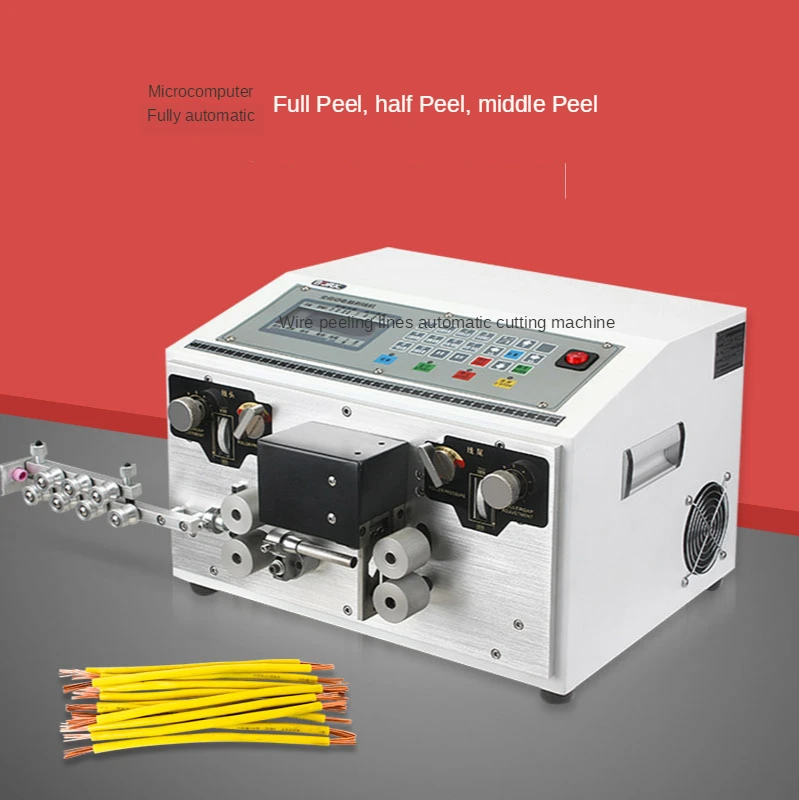 

automatic cutting stripping peeling machine for 1.5mm 6mm cable wire crimping skinning stripper