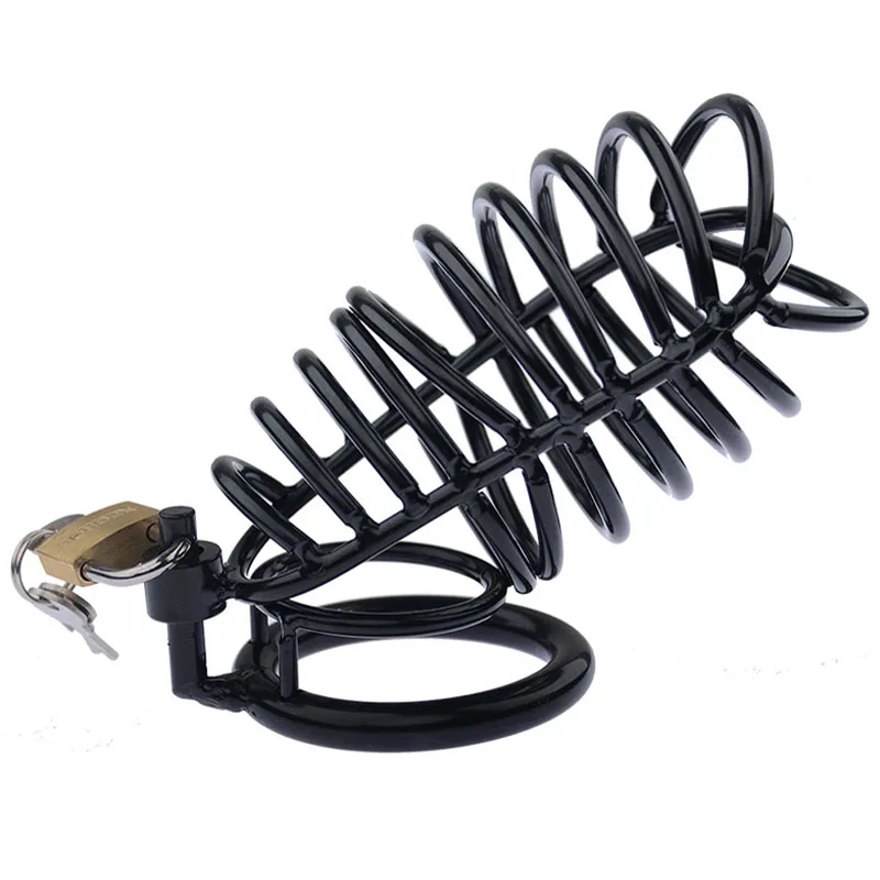 Stainless Steel Black Chastity Cage CB6000 Long Big Cock Cage Penis Lock BDSM Bondage Sex Toys For Men Cbt Male Chastity Device