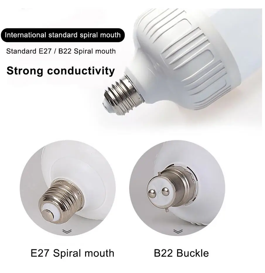 LED bulb E27 B22 LED energy saving light white light bulb home bedroom ceiling lamp 5W 10W 15W 20W 25W 30W 40W 50W 60W 70W 4PCS