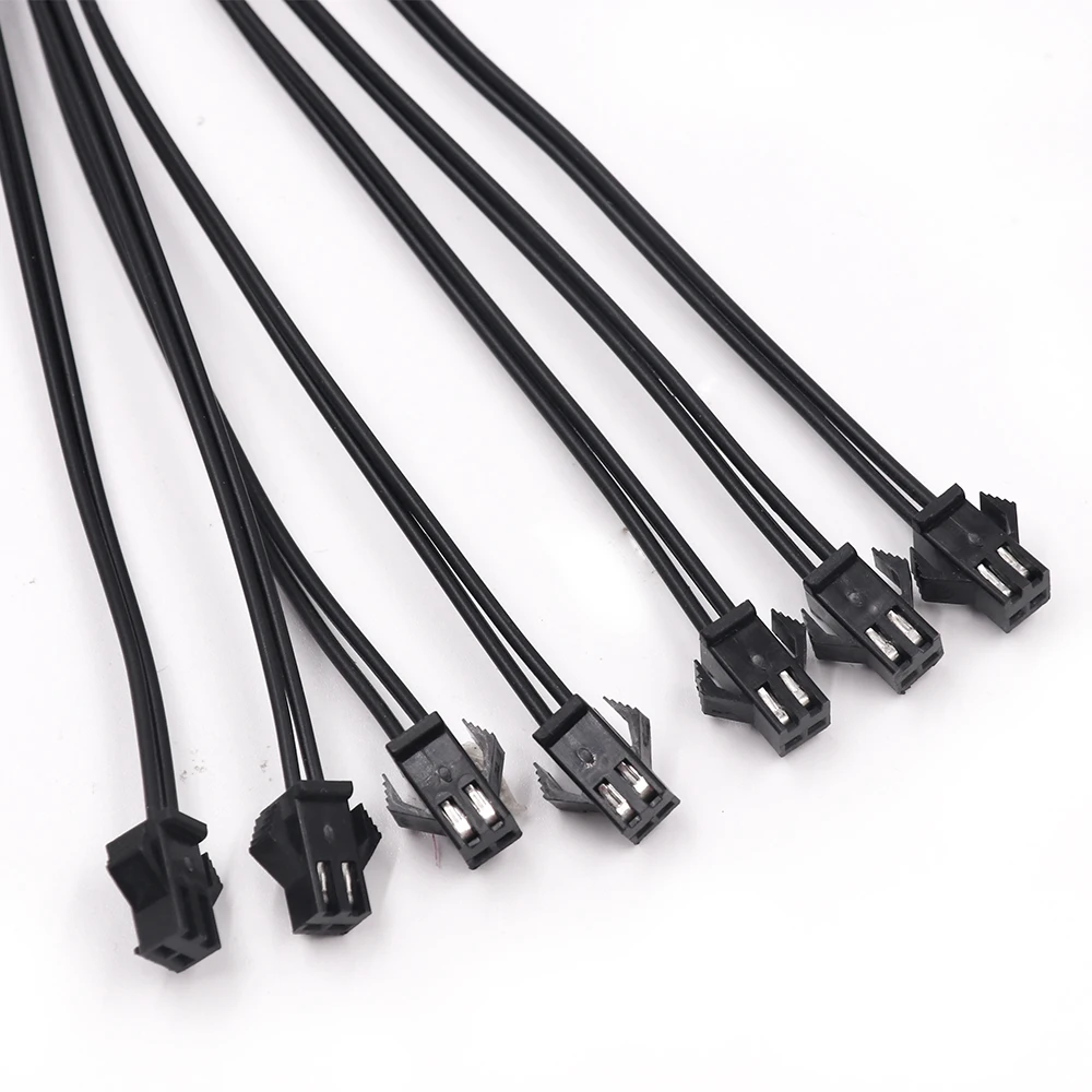 EL Wire 2Pin  jst Splitter Connector for One Inverter Connect Male to Female Connector SM Leadwire Cable for EL Wire Neon Strip