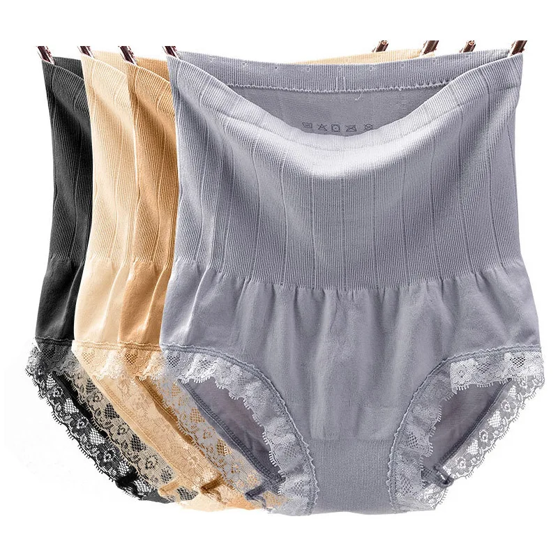 

Женские Корректирующие трусики ZJX, 2 шт./лот, с высокой талией, утягивающие, утягивающие живот, Корректирующее нижнее белье, сексуальное кружевное белье