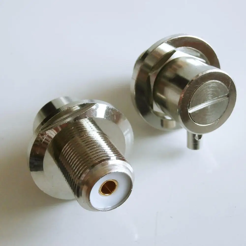 PL259 SO239 UHF Female Bulkhead Panel Right Angle 90 Degree 2 Hole Connector Clamp Solder RG58 RG142 RG223 RG400 LMR195 Cable