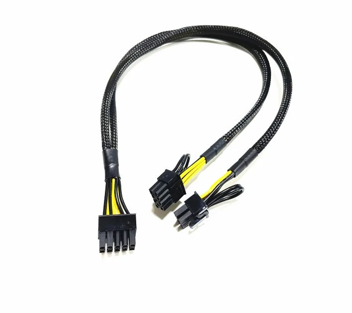 PSU 10 pinos para duplo 8 (6 + 2) pinos PCI-E interface cabo de alimentação para servidor DELL T5820 e placa gráfica GPU RTX3080 RTX4000