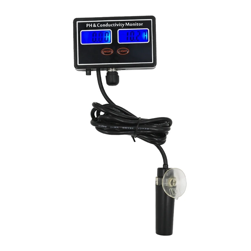 Digital Online PH EC Conductivity Monitor Meter Water Quality Tester Accuracy pH EC Real-time Monitoring for Fish Tank Aquarium