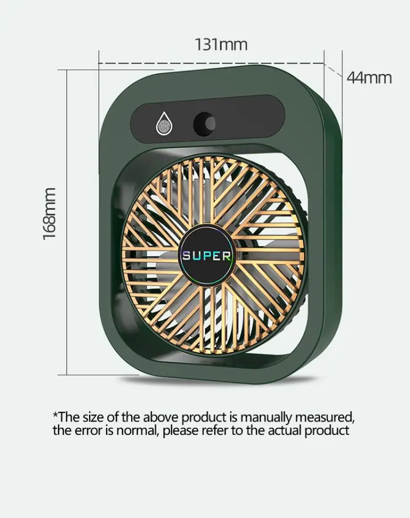 مبرد الهواء مروحة سطح المكتب أوسب مصباح ليد مروحة مكيف الهواء تنقية الترطيب 1200 Mah المحمولة المياه المبردة مروحة تبريد الهواء