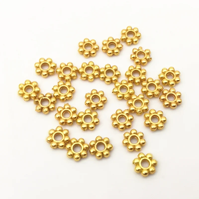 

1000 pieces/lot 6mm Silver color/Gold color Alloy/Metal Torus Petals Charms Jewelry DIY Connection Setting Findings