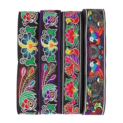 Cinta Jacquard con patrón de pájaros para costura, cinta tejida de 7 yardas, 3,3 cm, embellecedor de encaje bordado para bricolaje, accesorios para cortinas de ropa