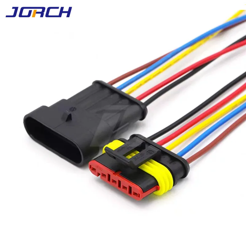 1 sets AMP 1P 2P 3P 4P 5P 6P Waterproof Electrical Auto Connector Male Female Plug with Wire Cable harness for Car Motorcycle