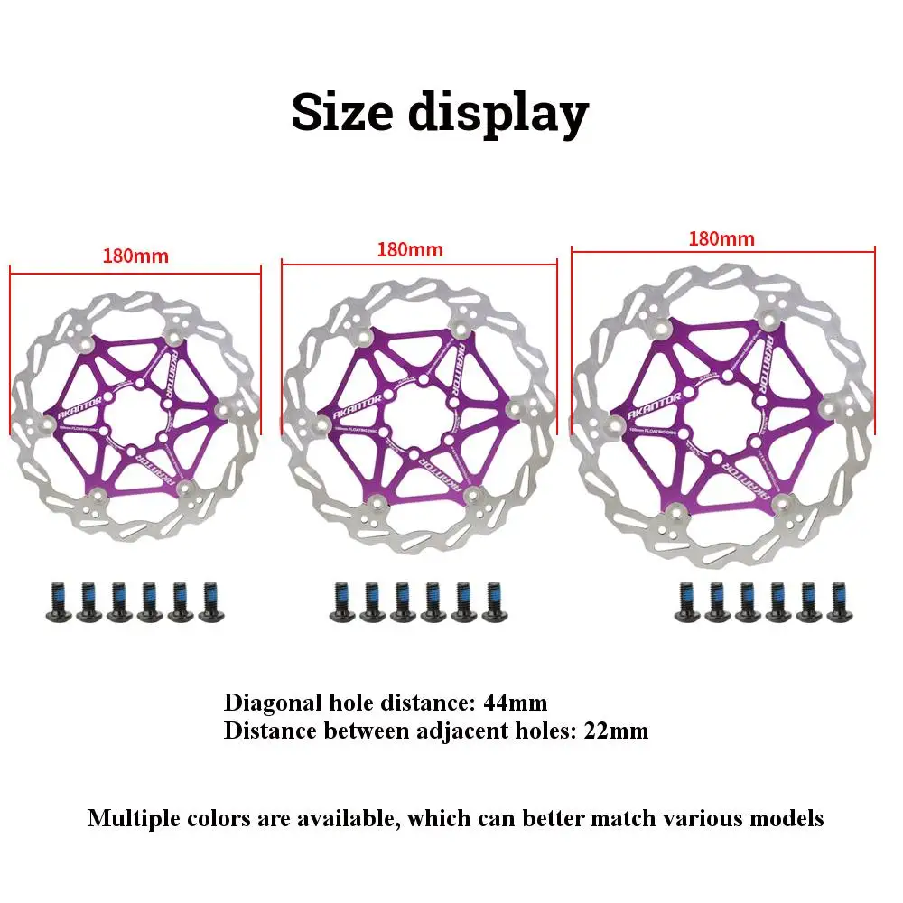 AKANTOR Mountain Bike  Disc Float Floating Pads Brake Rotor Brake 160mm/180mm/203mm Rotor Strong Heat Dissipation Floating Rotor
