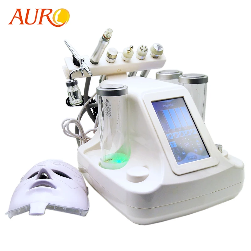 Auro novo produto portátil máquina de limpeza facial ultrassônica de dermoabrasão de diamante, jato de água, limpeza profunda, com rf para spa