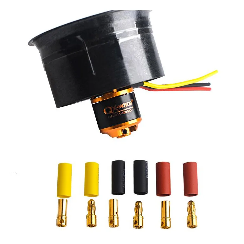 70mm Duct Fan+3000kv Motor Spindle-4mm / 64mm fan+4500kv motor / 90mm duct fan+1750KV motor for jet RC EDF For RC Airplane