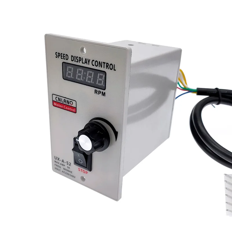 Kontroler prędkości wyświetlacza LED 400W UX-A-52 AC 220V 50/60hz Sterowanie regulatorem Regulator prędkości silnika do przodu i do tyłu