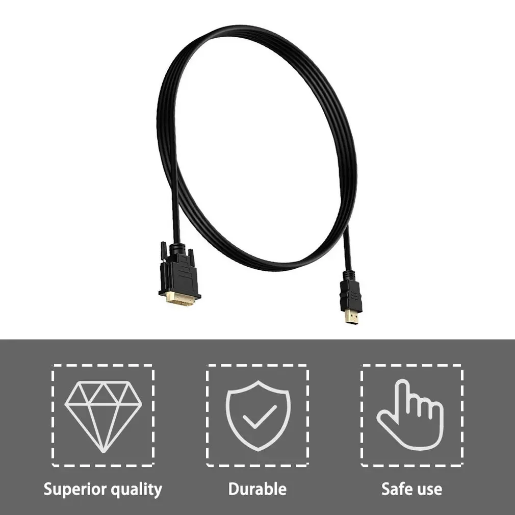 HDMI-compatible To DVI-D Adapter Video Male To DVI Male To DVI Cable 1080p High Resolution LCD And LED Monitors