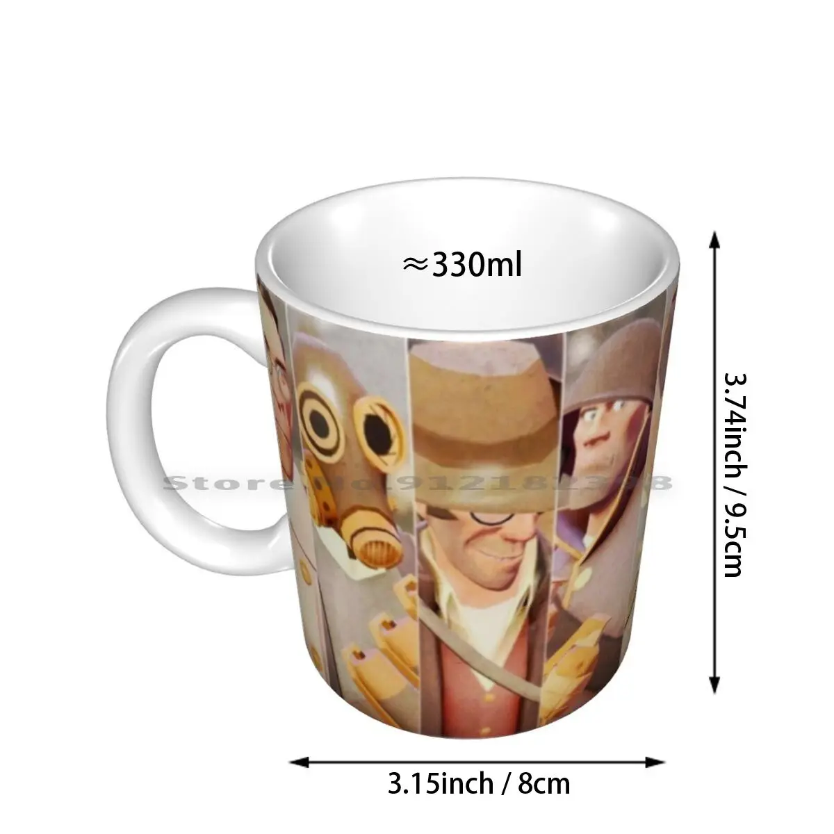 Team Fortress 2 Poster Ceramic Mugs Coffee Cups Milk Tea Mug Tf2 Tf2 Team Fortress 2 Scout Soldier Pyro Demoman Heavy Engineer