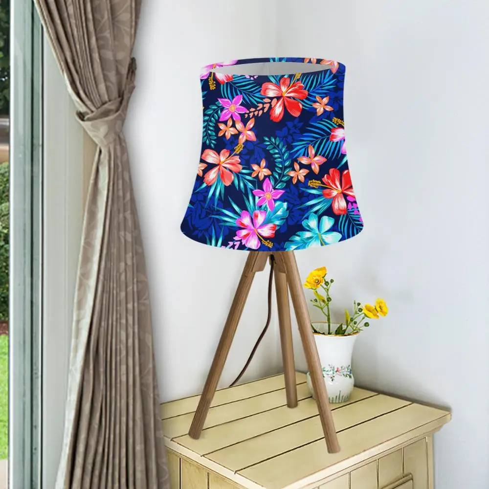 Traditional Floral Flowers Prints Cloth Lamp Shade Modern Light Shade for Wall Lamp Table Lamp Home Decoration Fabric Art Deco