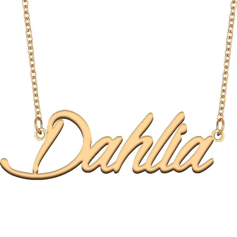 Necklace with Name Dahlia for His Her Family Member Best Friend Birthday Gifts on Christmas Mother Day Valentine's Day