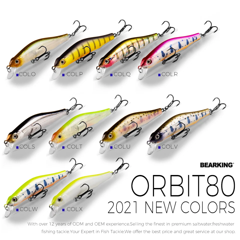 Bearking 8cm/8.5g magnet system quality fishing lure,assorted color minnow crank 2017 hot model crank bait excellent paint