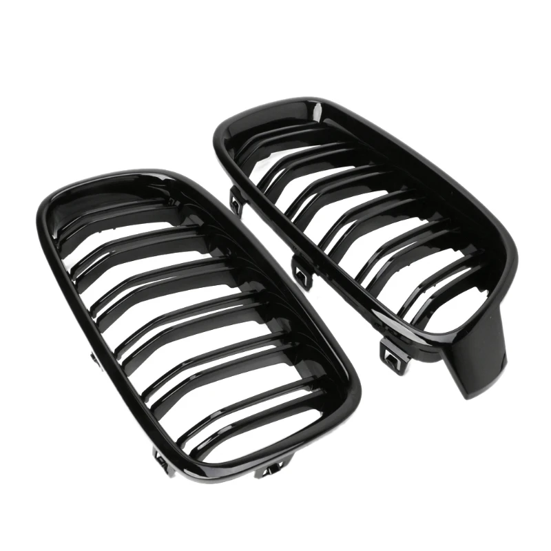 1Pair Gloss Black Front Grille/Grilles Kidney For BMW 3-Series F30 F31 F35 2012-2017 Car Styling