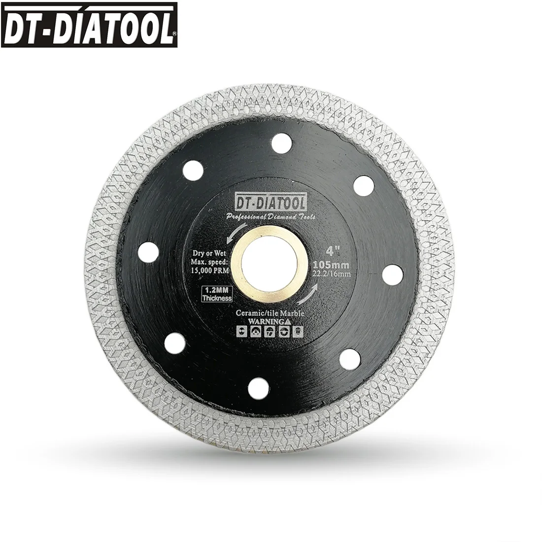 DT-DIATOOL 2/PK Đường Kính 105 Mm/4 "Cắt Kim Cương Đĩa X Lưới Turbo Vành Lưỡi Cưa gạch Gốm Sứ Đá Cẩm Thạch Cắt Bánh Xe