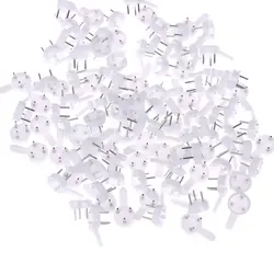 100Pcs Picture Nails Clasps Solid Wall Nail Contact Non-trace Nail Picture Wall Mount Hooks Photo Frame Photo Wall Hanging Tools
