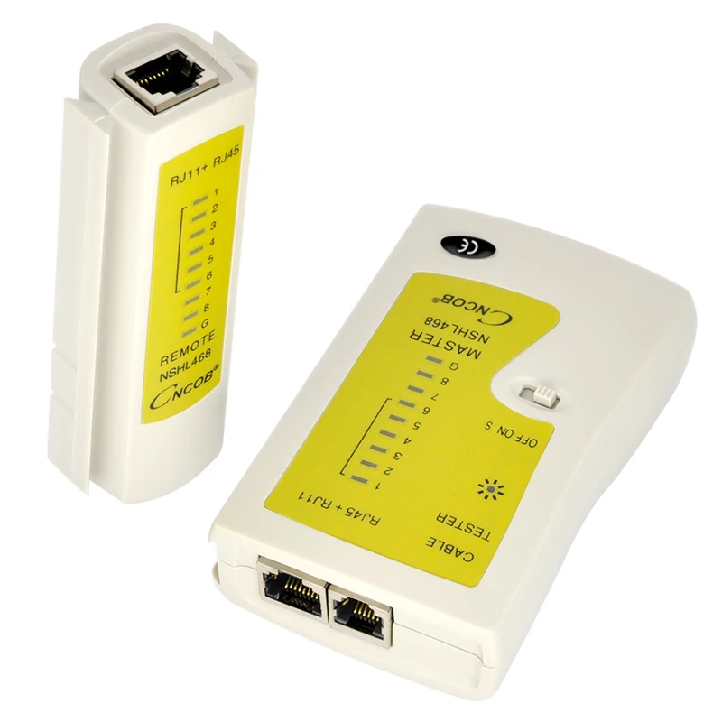 CNCOB RJ45 و RJ11 شبكة كابل اختبار شبكة إيثرنت محلية اختبار أداة Cat5e Cat6a RJ12 UTP FTP الكاشف
