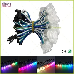 DC5V ws2811IC 20mm Diameter transparent cover led module strings SMD 5050 RGB digital led pixel light IP68